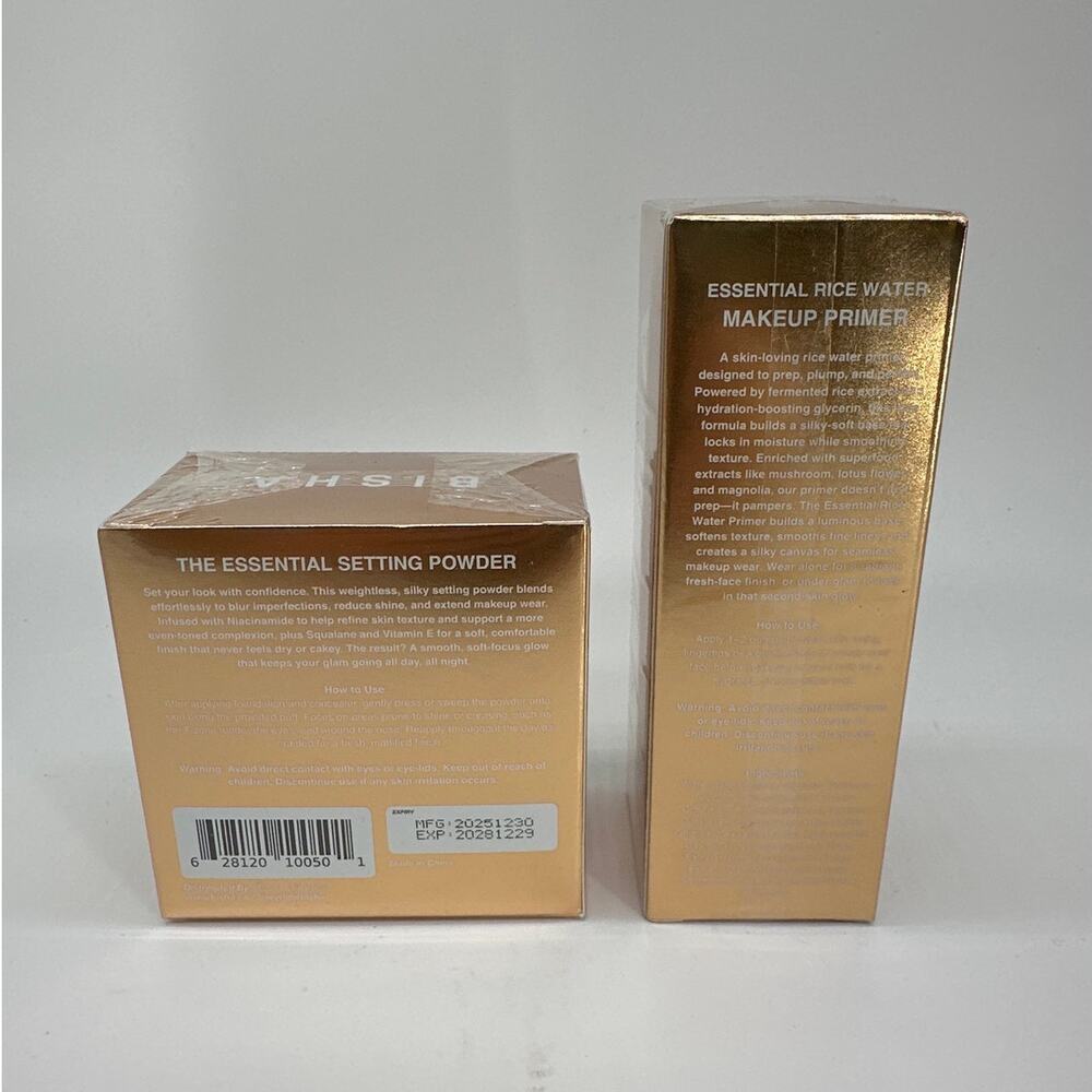 Bisha Essential Setting Powder Tokyo Translucent & Rice Water Makeup Primer - Picture 3 of 10